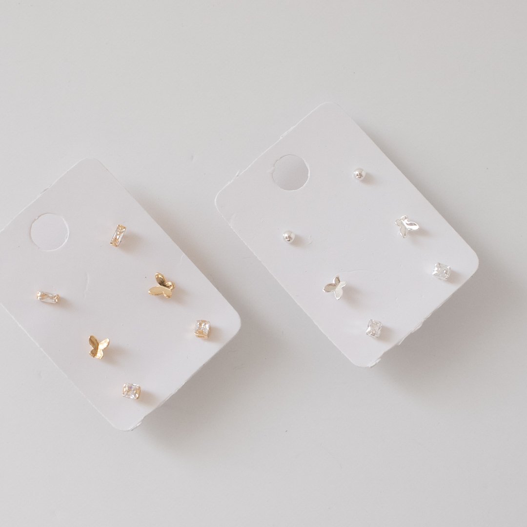 Kit de brincos - Borboletinha