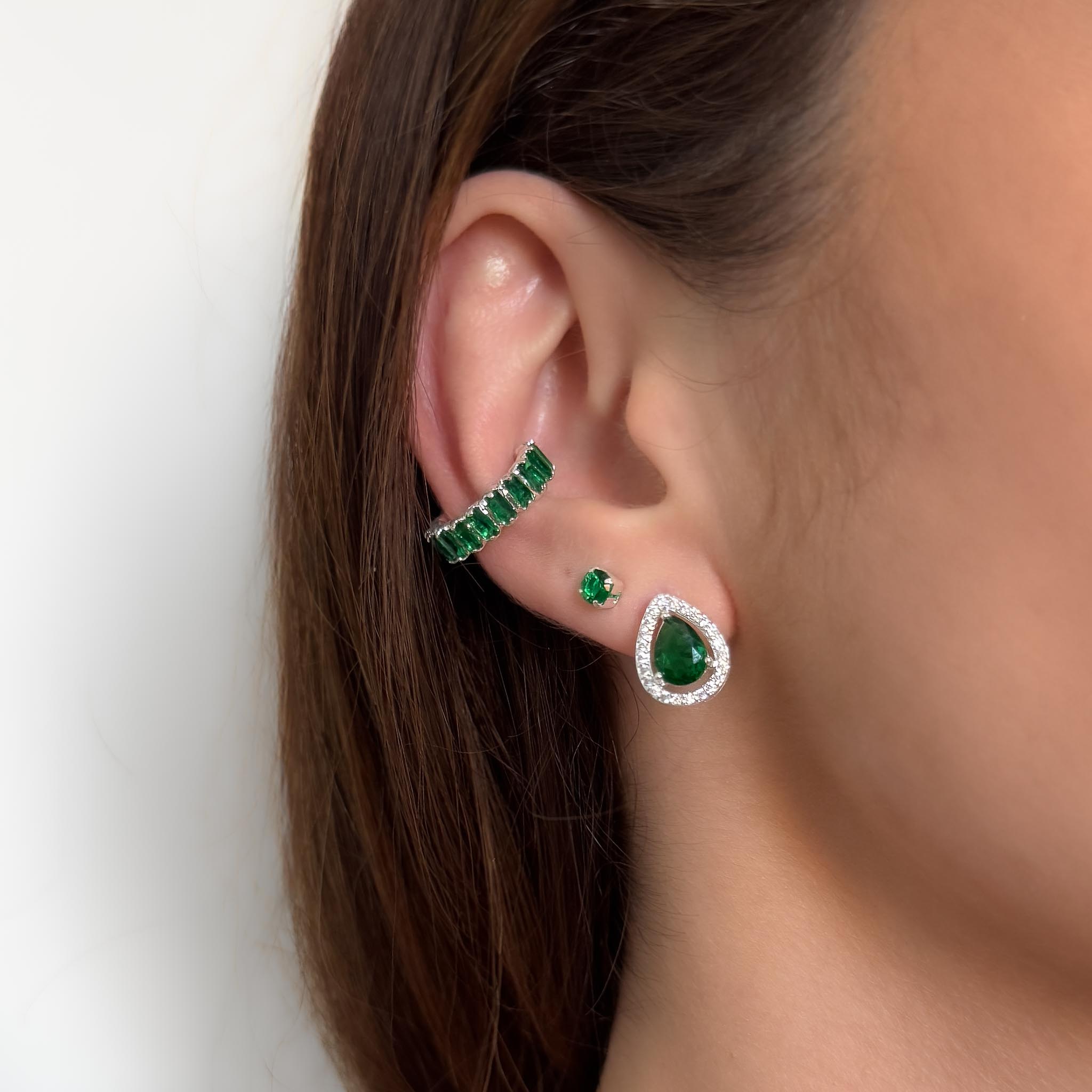 Kit de Brincos e Piercing - Escolha a cor