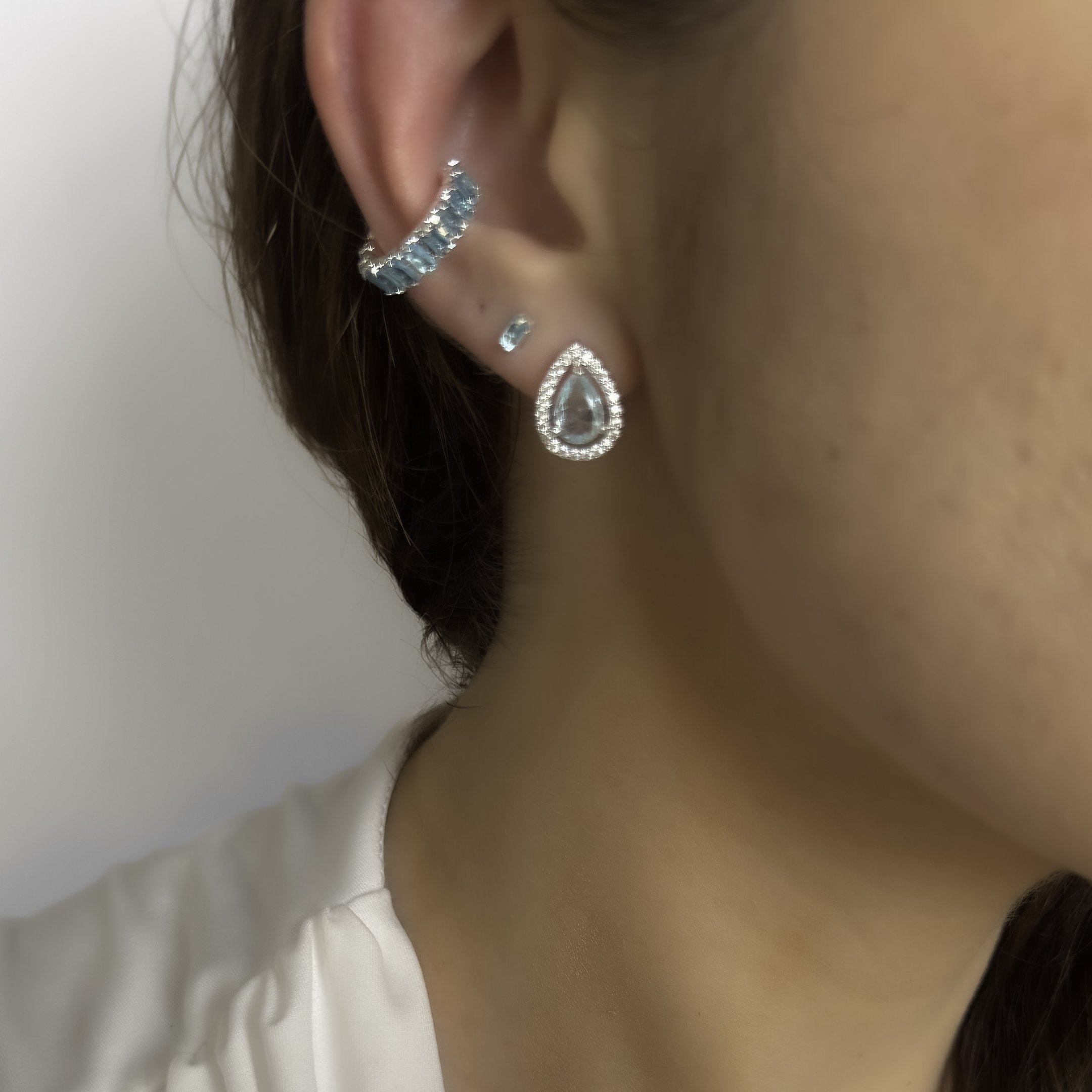 Kit de Brincos e Piercing - Escolha a cor