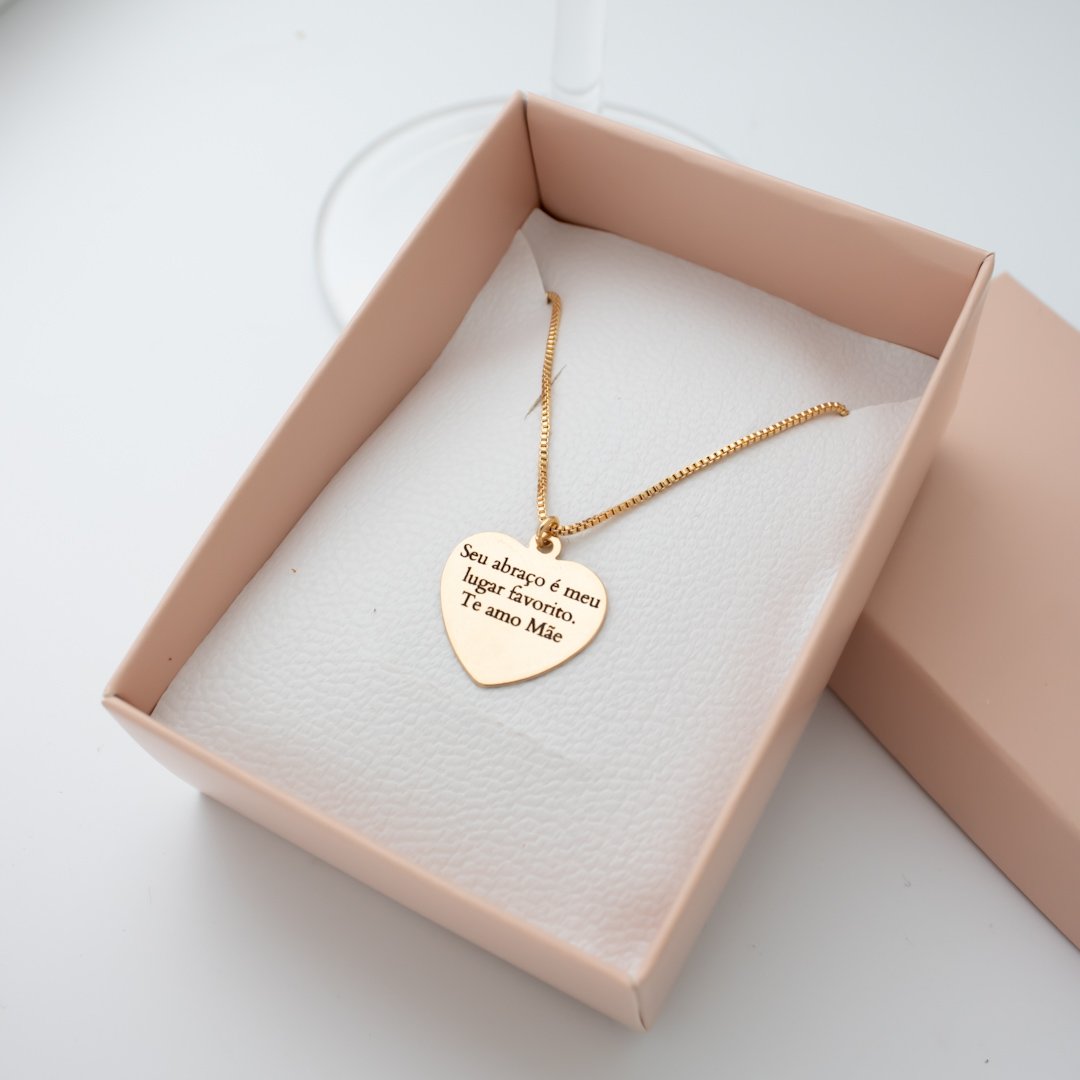 Kit Presente - Colar Personalizado e Caixinha