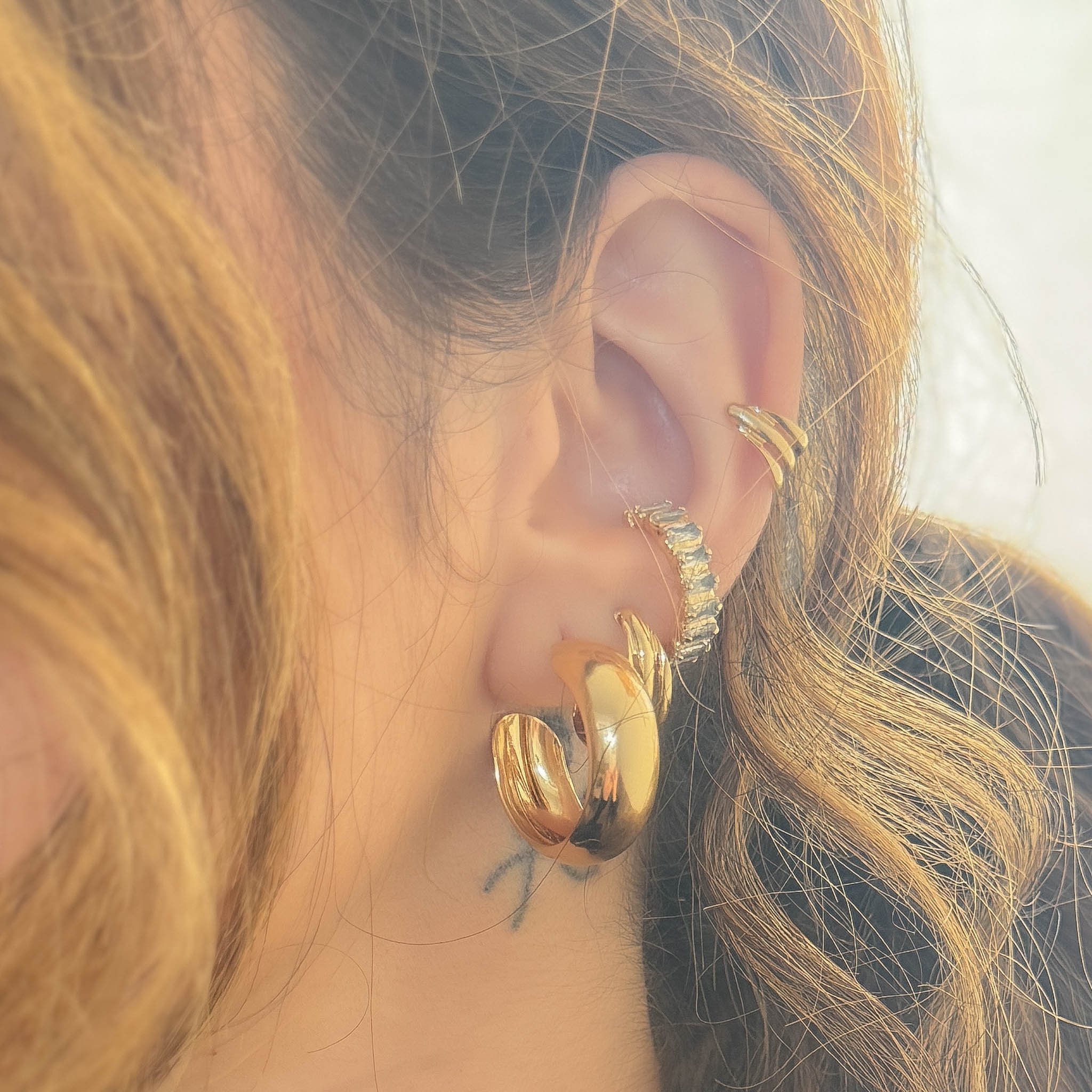 Piercing de Encaixe - Zircônia Baguete Cristal