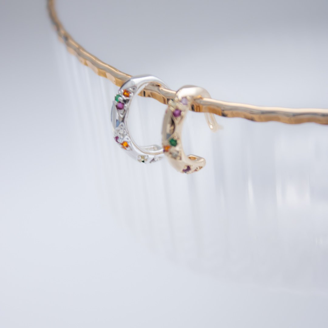 Piercing de Pressão - Detalhes Coloridos