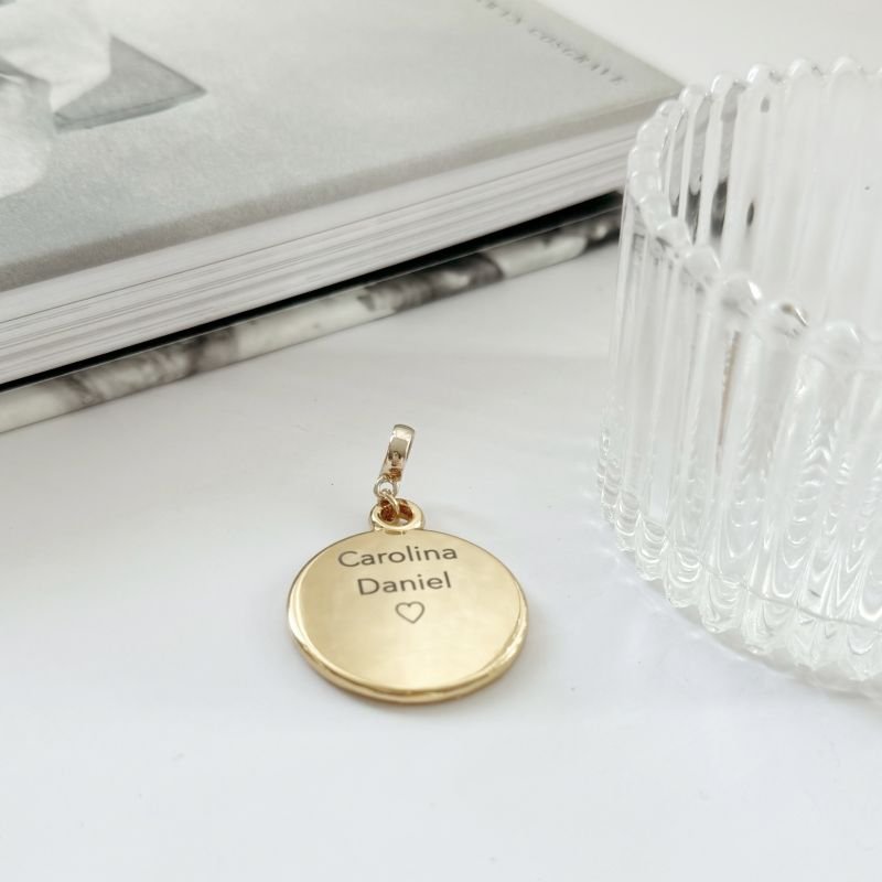 Pingente Personalizado Medalha 3cm - Gravação à Laser