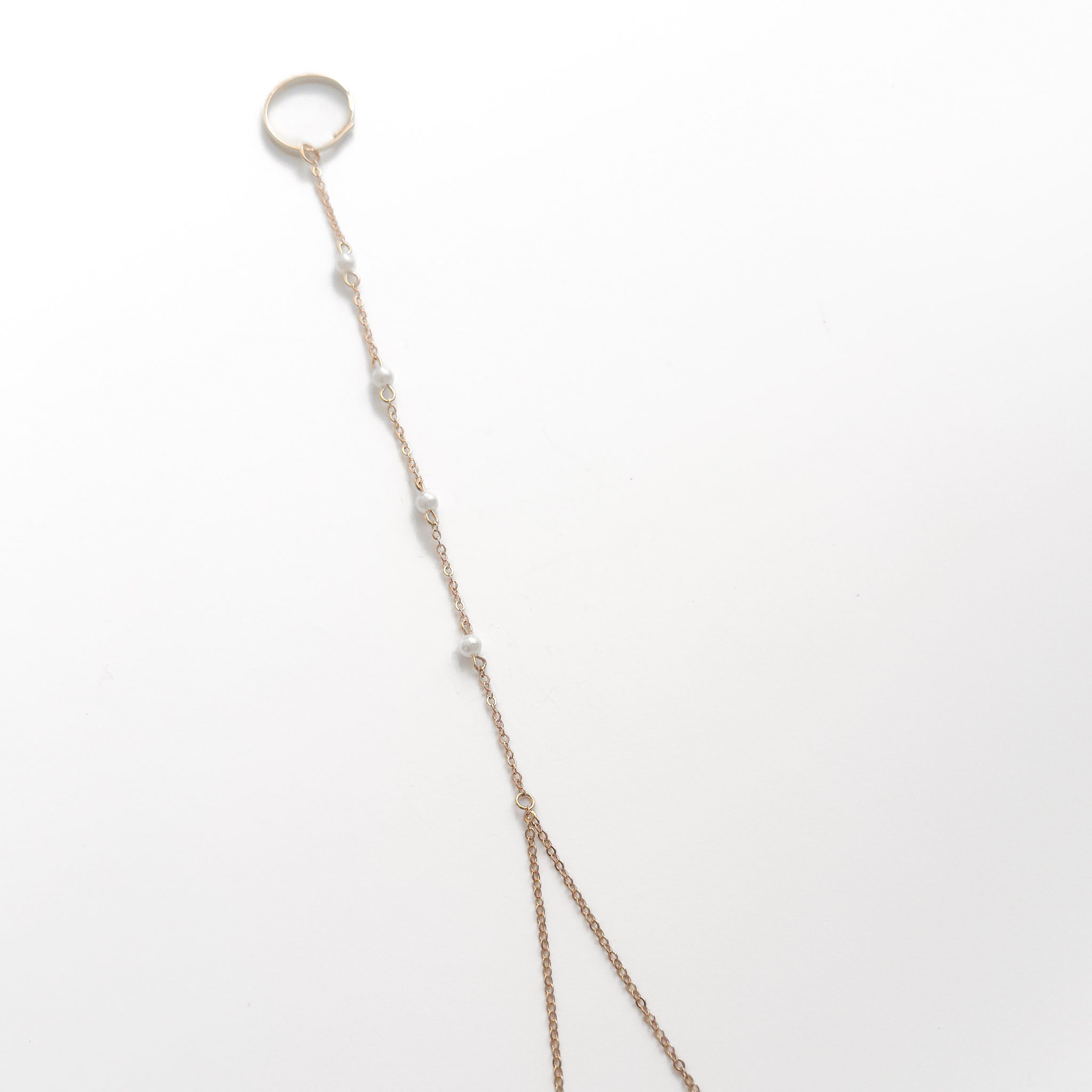 Pulseira de Mão - Pérolas