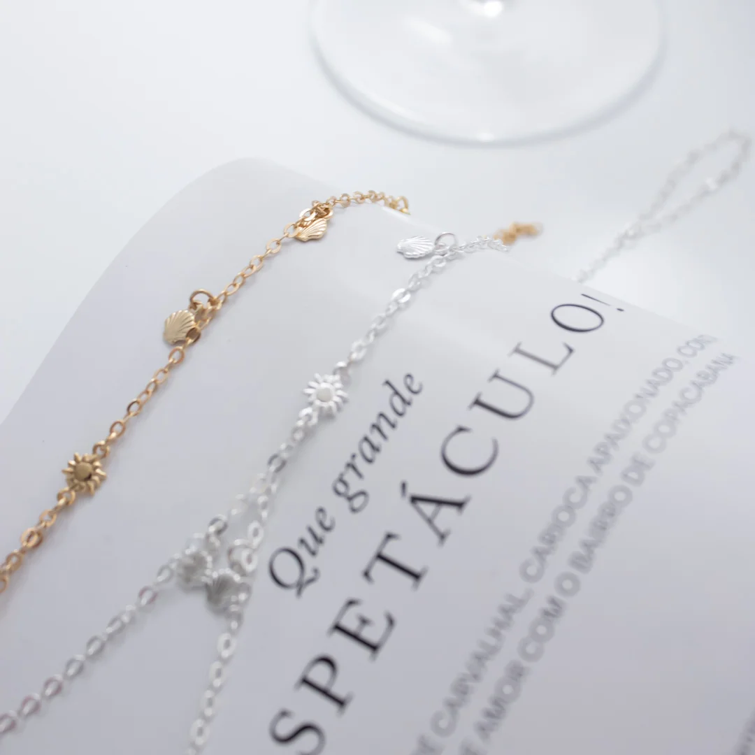 Pulseira de Mão - Hand Chain Penduricalhos Verão