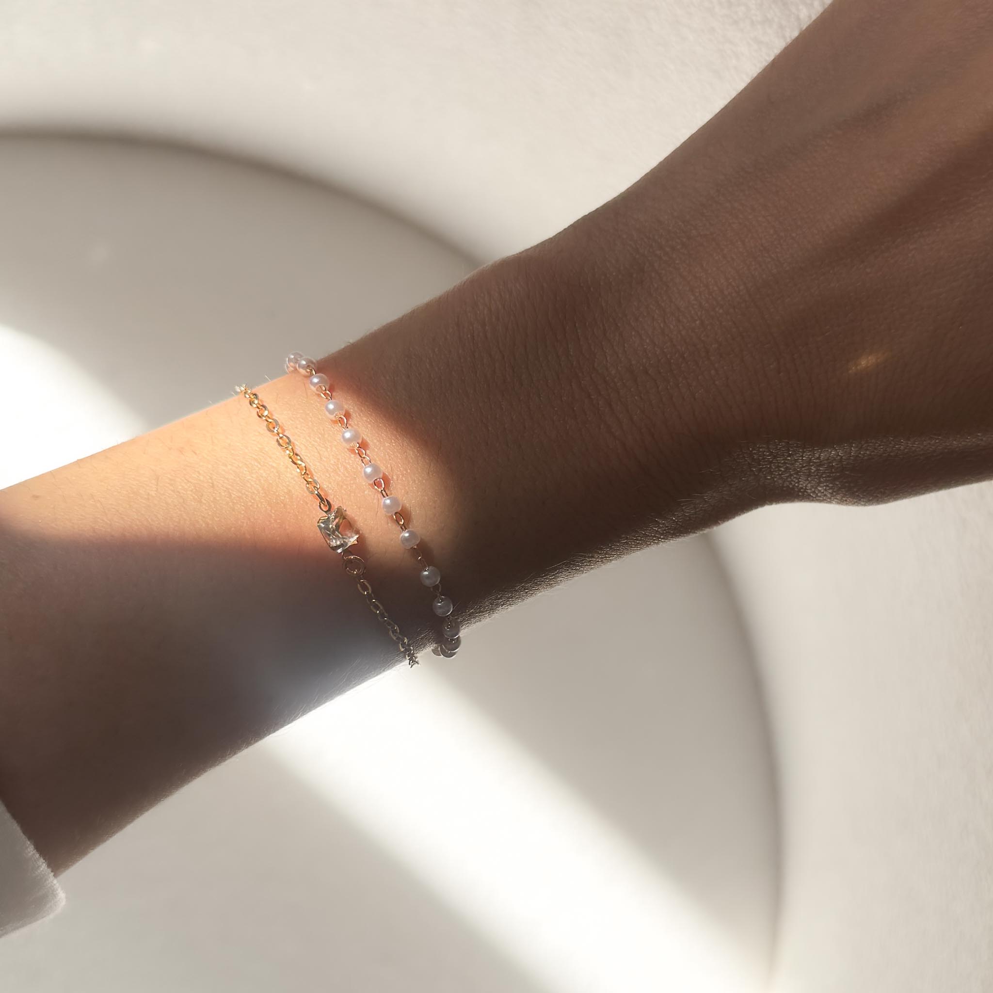 Pulseira Dupla - Pedrinha