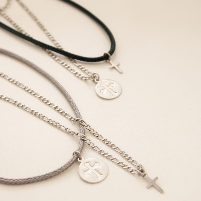 Pulseira Dupla - Masculina Cruz