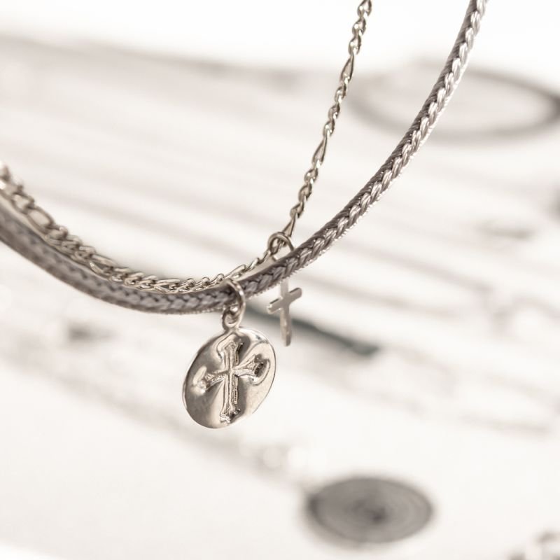 Pulseira Dupla - Masculina Cruz