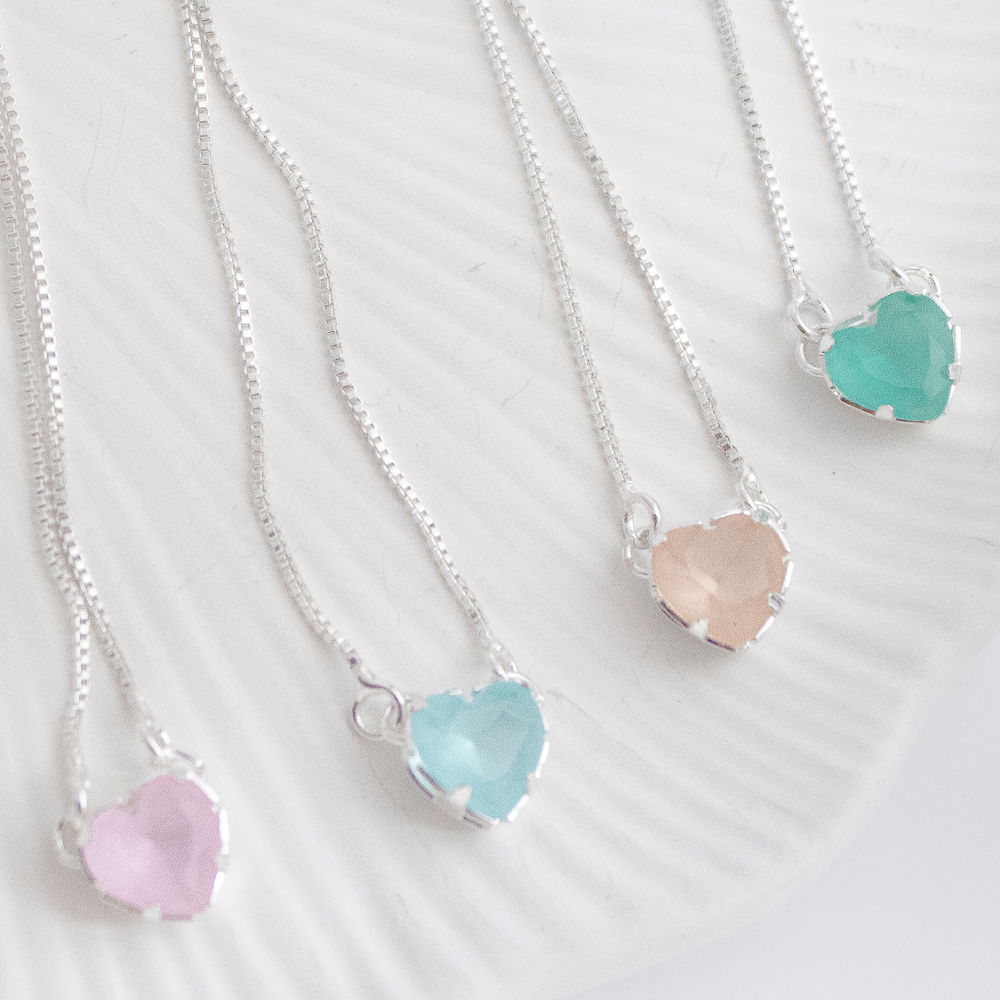 Pulseira Fecho Jóia - Coração Candy Color