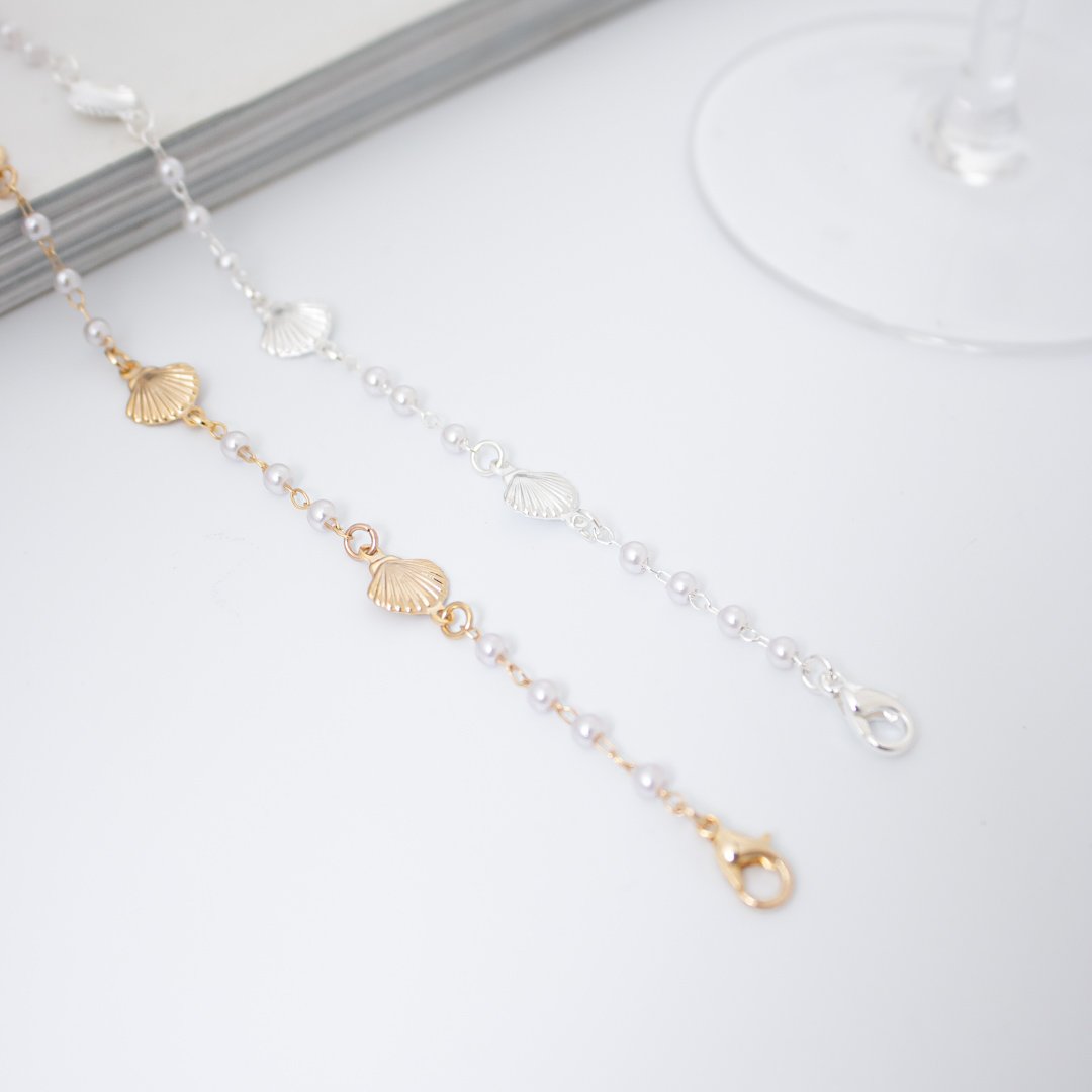 Pulseira Regular - Conchinhas e Pérolas