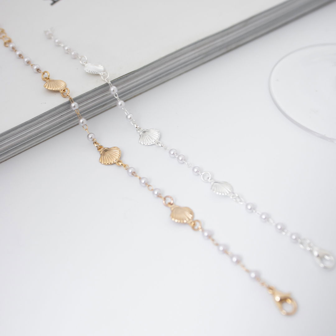 Pulseira Regular - Conchinhas e Pérolas