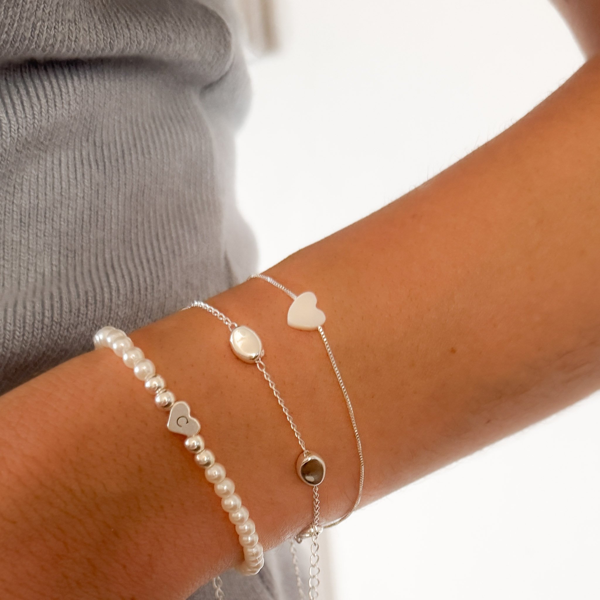 Pulseira Regular - Coração Madrepérola
