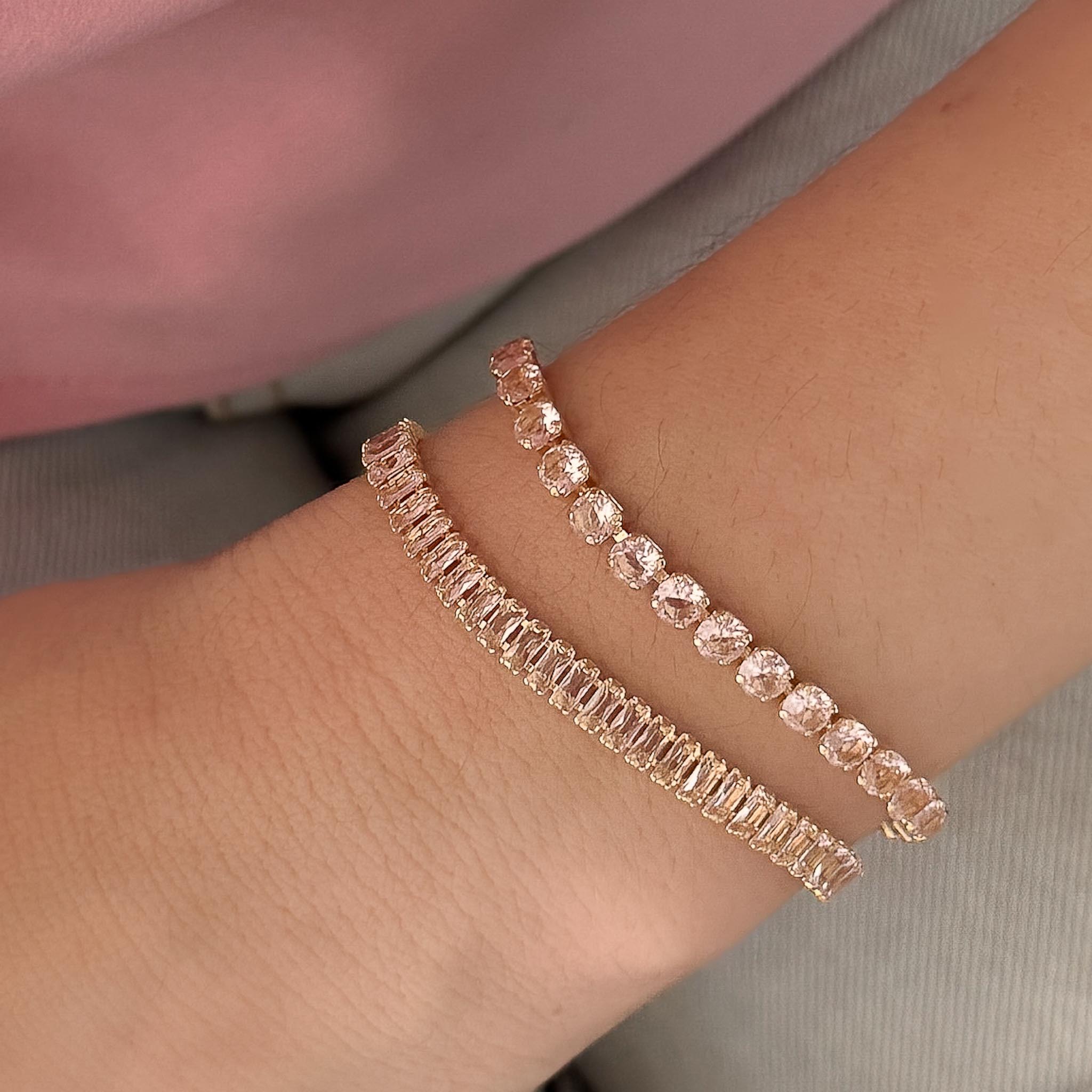 Pulseira Regular - Zircônia Baguete