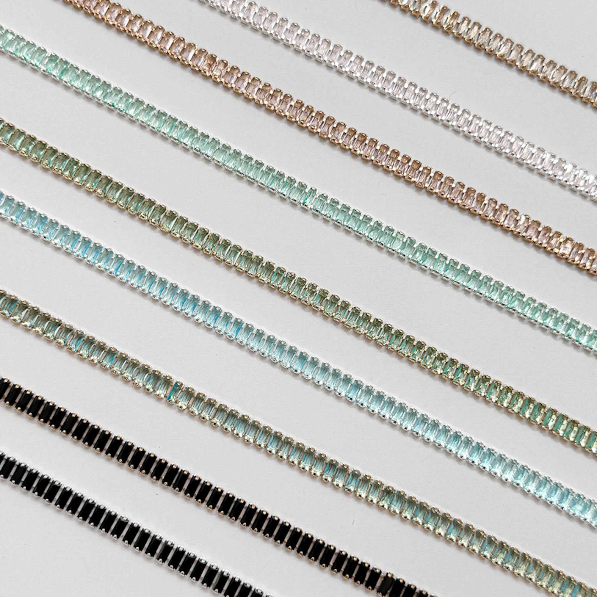 Pulseira Regular - Zircônia Baguete