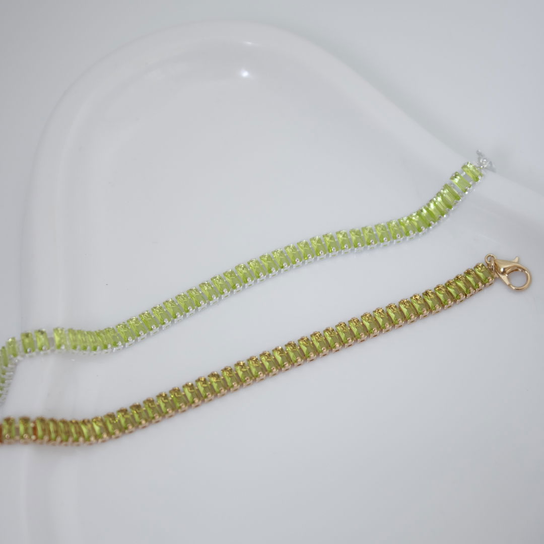 Pulseira Regular - Zircônia Baguete