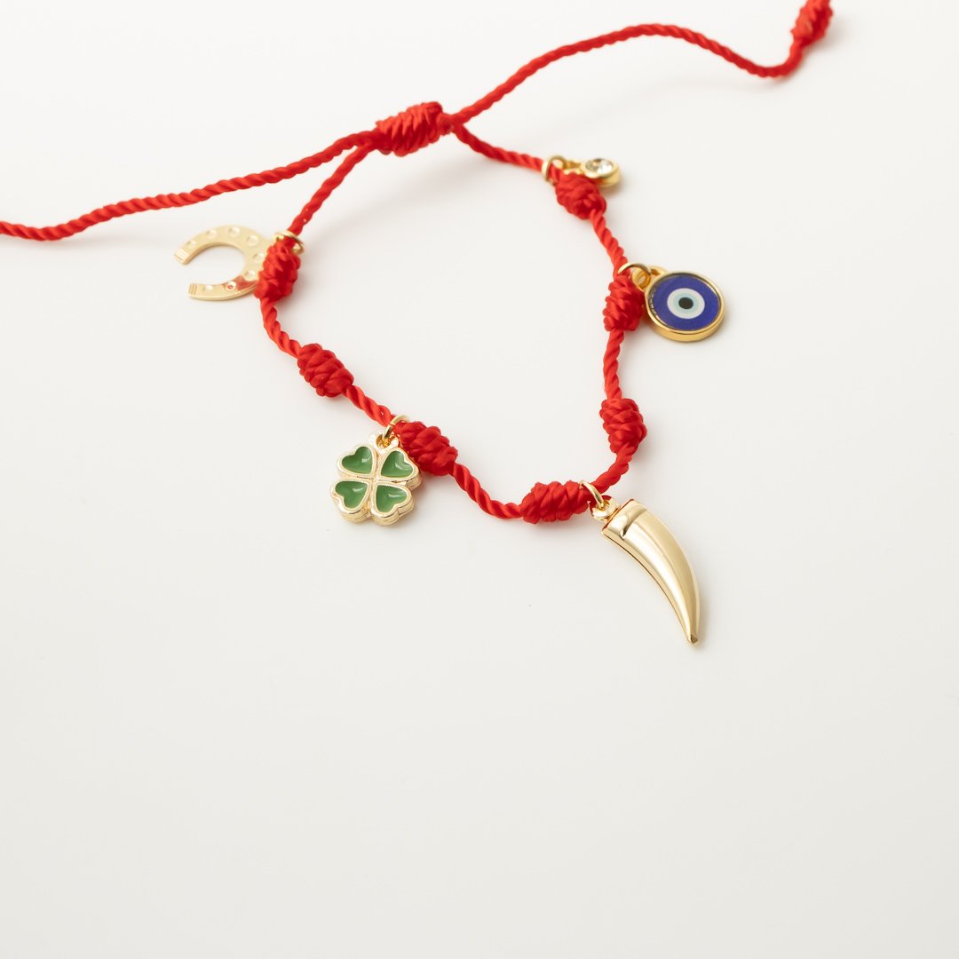 Pulseira Regular - 7 Nós Vermelha