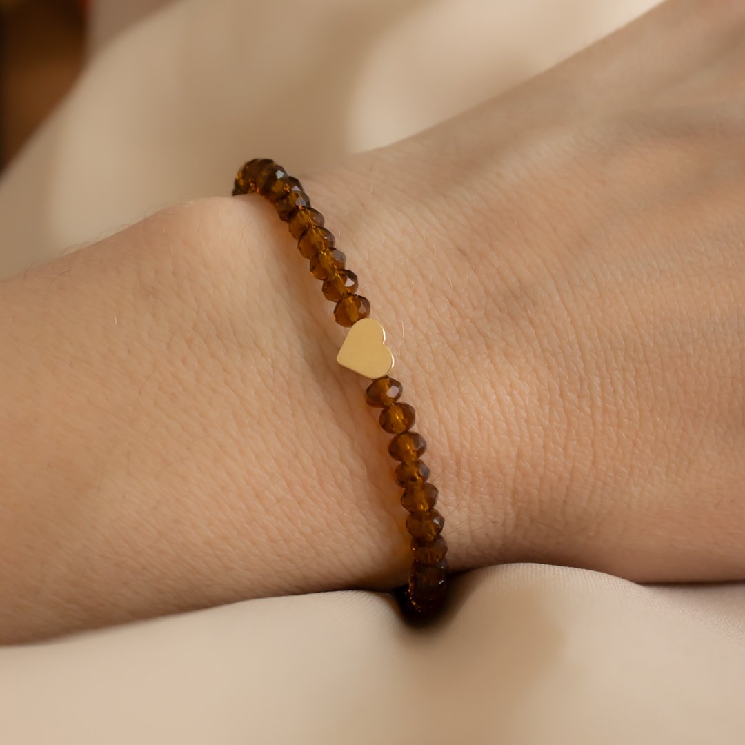 Pulseira Regular - Coração Cristais