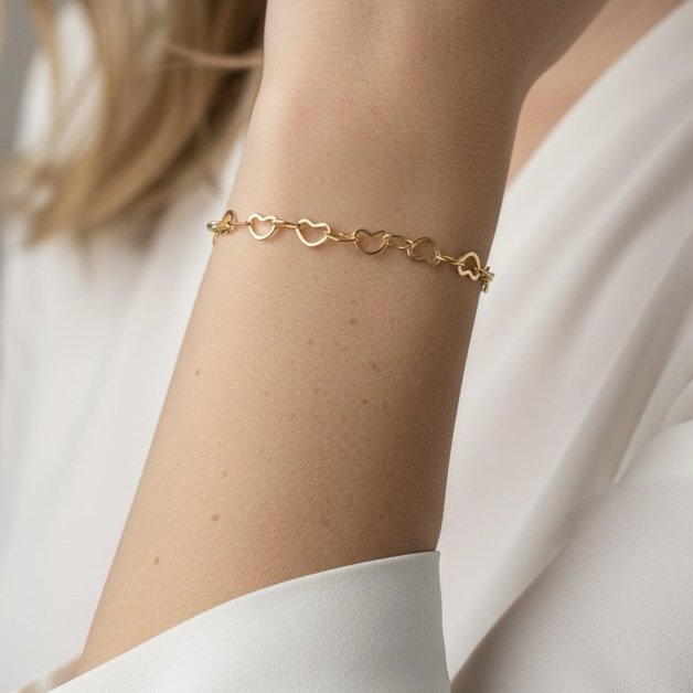 Pulseira Regular - Corações Vazadinhos