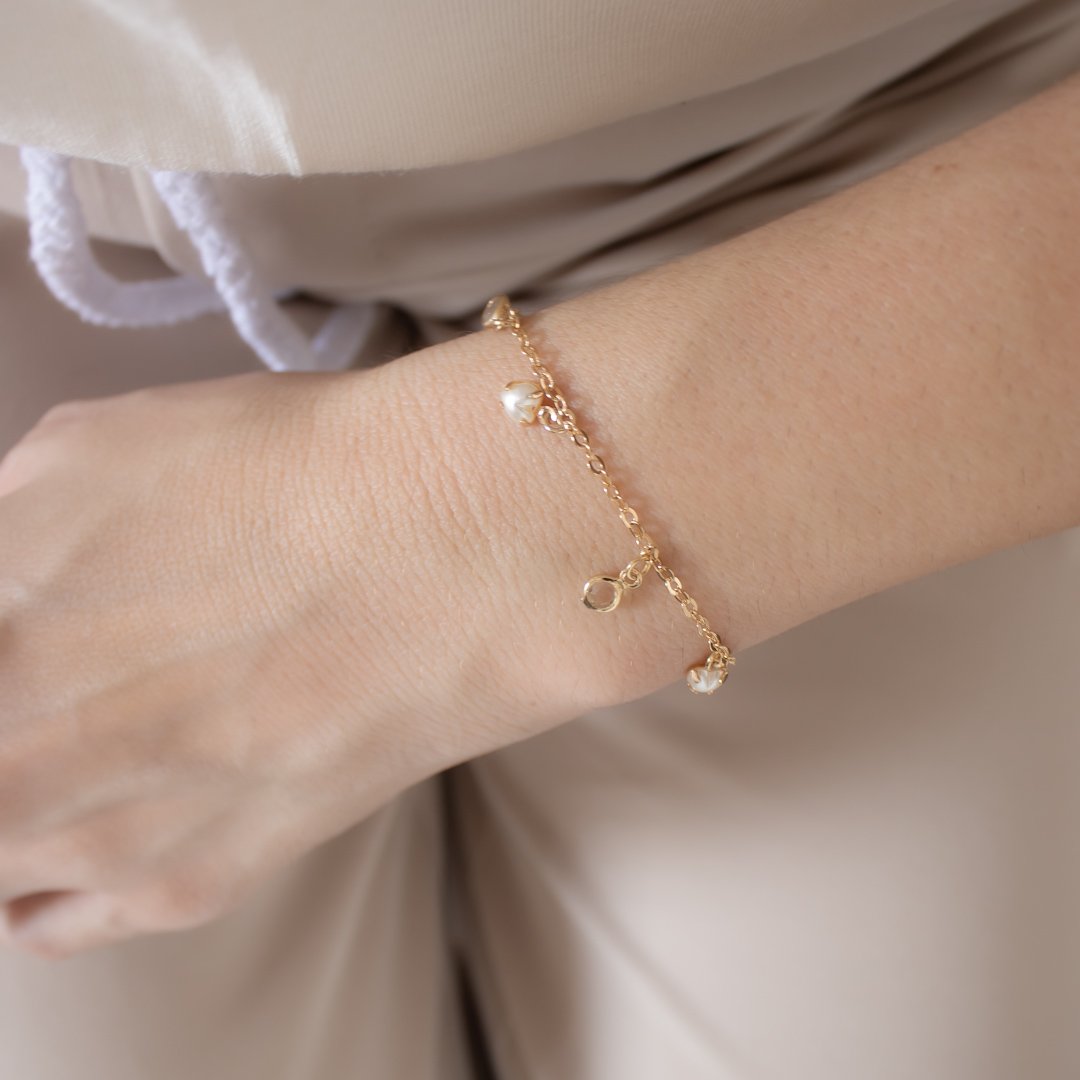 Pulseira Regular - Corrente Pérolas