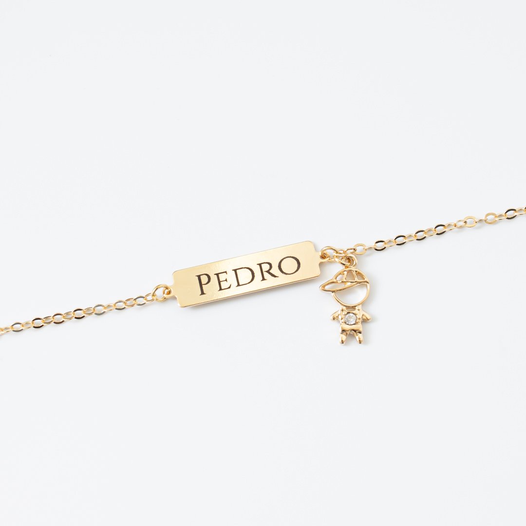 Pulseira Regular - Gravação Nome e Pingente (Adulto ou Infantil)
