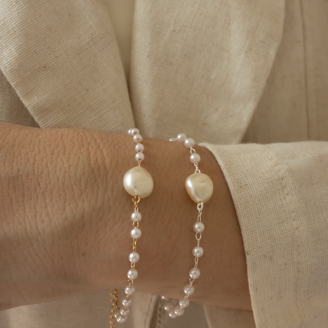 Pulseira Regular - Pérolas e Barroco