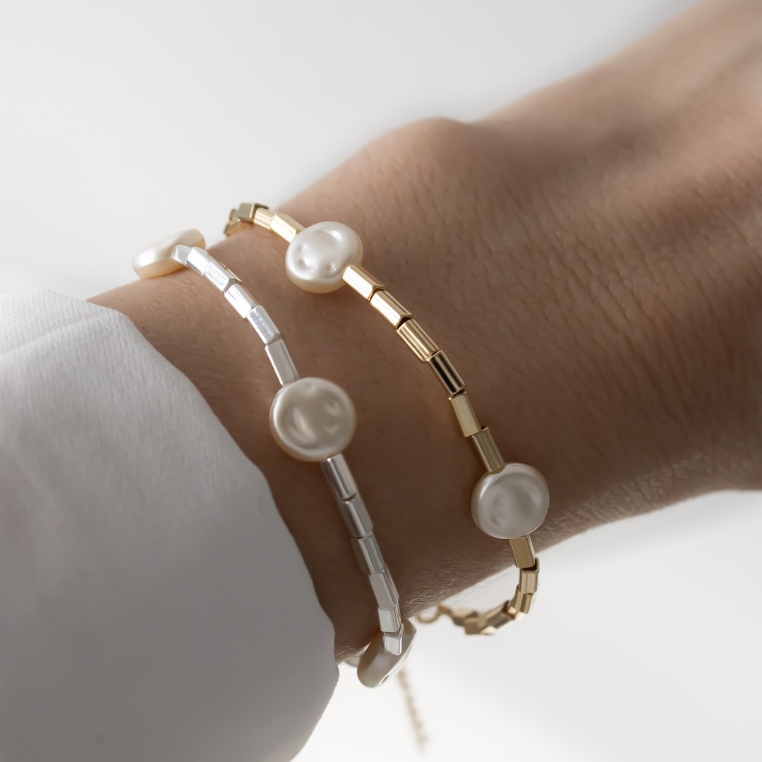 Pulseira Regular - Pérolas & Canutilho