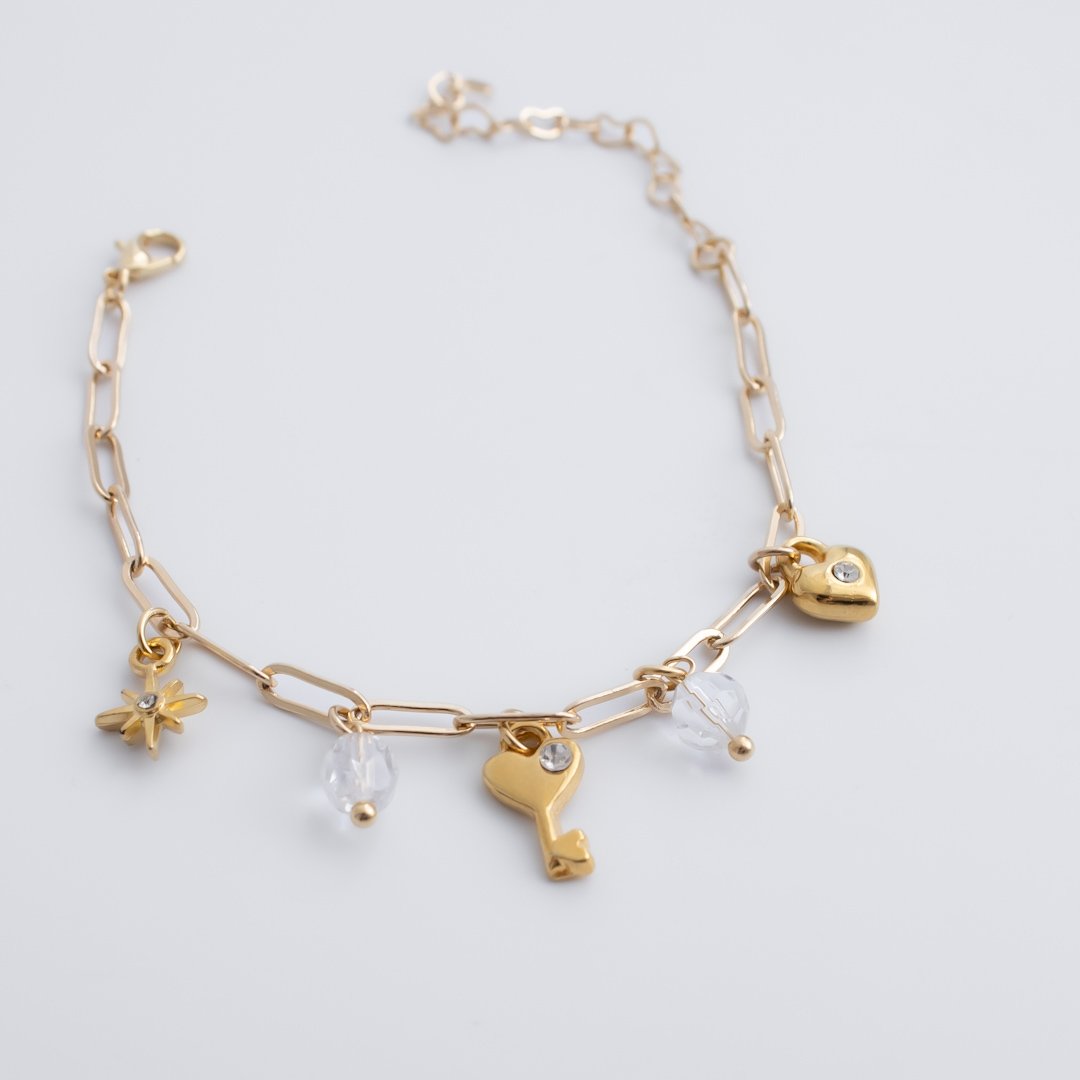 Pulseira Regular - Pingentes e Cristais